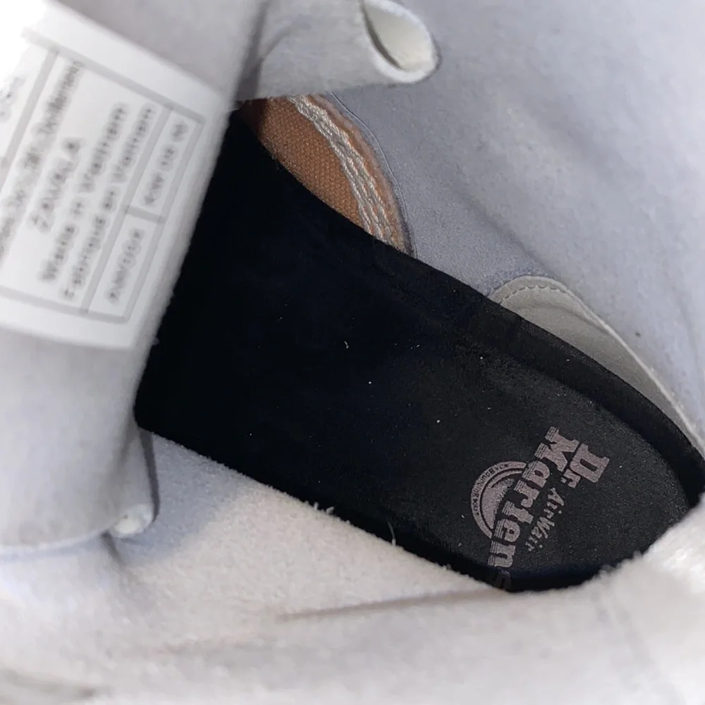 Dr. Martens Zavala White Leather Combat Boots Women’s US 7 - Picture 10 of 11